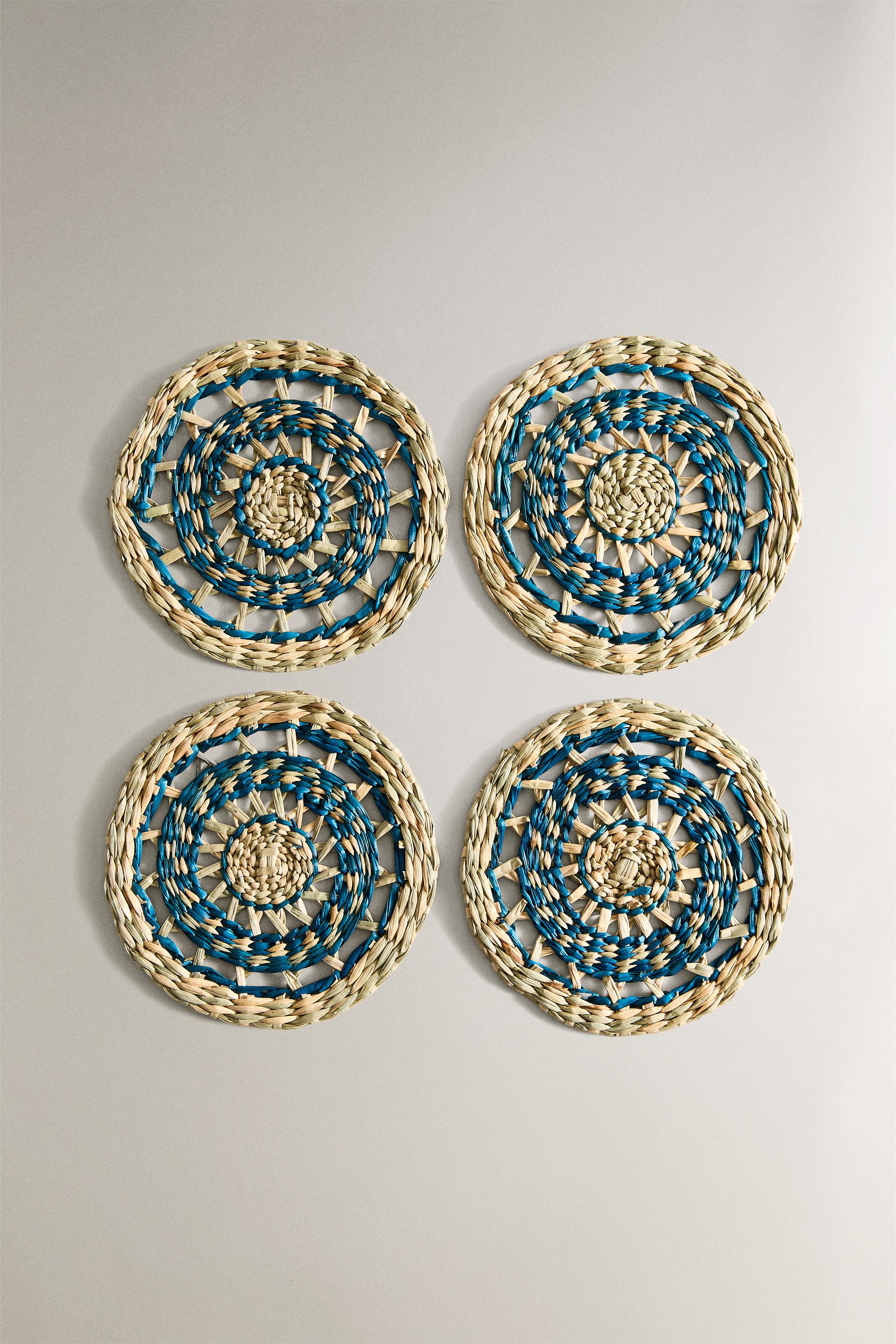 LOT DESSOUS DE VERRE ALGUES (LOT DE 4)